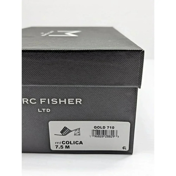 Marc Fisher Women's Colica Leather Knotted Heel Sandals Gold Size 7.5 MSRP $120 - Picture 9 of 9